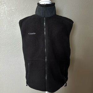 Men’s Columbia Polartec Fleece Vest, Size Medium, Black